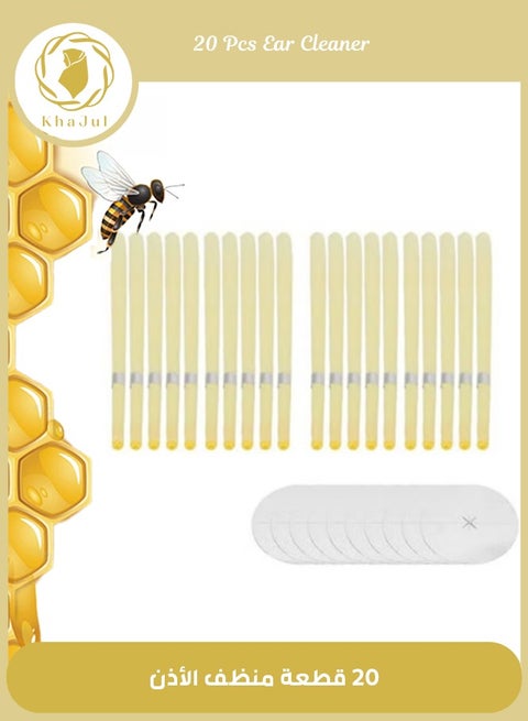 20-Piece Aromatherapy Pure Beeswax Ear Wax Candles With 10-Piece Ear Protective Disks Kit to reduce tinnitus and improve sleep