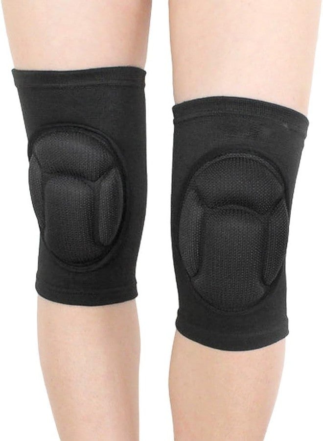 TTRCB 1 Pair Thick Sponge Knee Pads Sleeves Guard Collision Avoidance Sport Protective Kneepad Antislip Skate Soccer Football Volleyball Basketball Cycling Knee Brace Support for Men Women Teens - Image 4