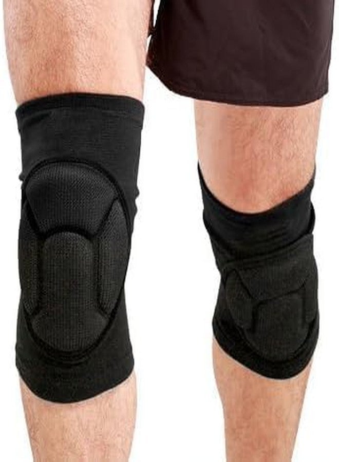 TTRCB 1 Pair Thick Sponge Knee Pads Sleeves Guard Collision Avoidance Sport Protective Kneepad Antislip Skate Soccer Football Volleyball Basketball Cycling Knee Brace Support for Men Women Teens - Image 2