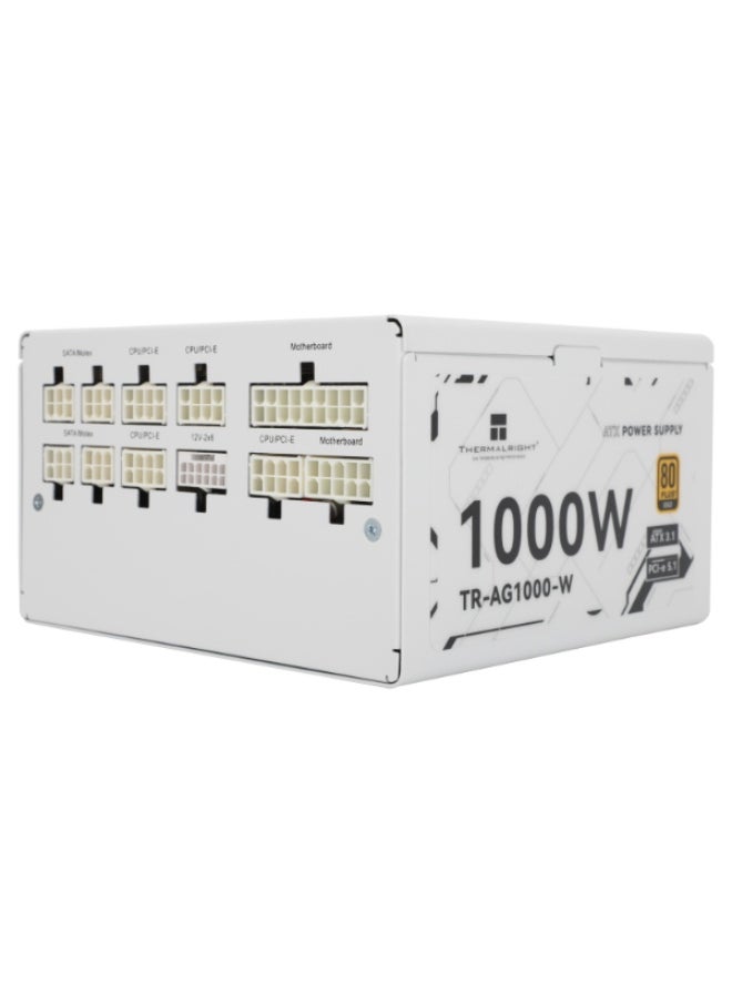 Thermalright THERMAL RIGHT TR-AG 1000-W Gold 80+ modular PSU, ATX 3.1 - White  - Image 4