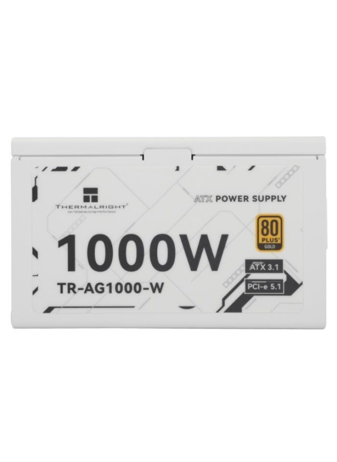 Thermalright THERMAL RIGHT TR-AG 1000-W Gold 80+ modular PSU, ATX 3.1 - White  - Image 2