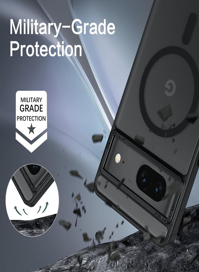 بنتوبين جراب BENTOBEN لهاتف Google Pixel 7 [متوافق مع Magsafe] جراب مغناطيسي شفاف غير لامع لهاتف Pixel 7، نحيف، مقاوم للصدمات، مناسب للرجال والنساء، غطاء حماية للهاتف لهاتف Google Pixel 7 مقاس 6.4 بوصة، أسود - Image 4