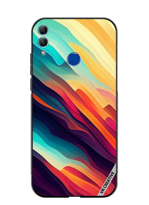 Protective Case Cover For Honor 10 Lite Abstract Colorful  With Gradient Patterns Design Multicolour