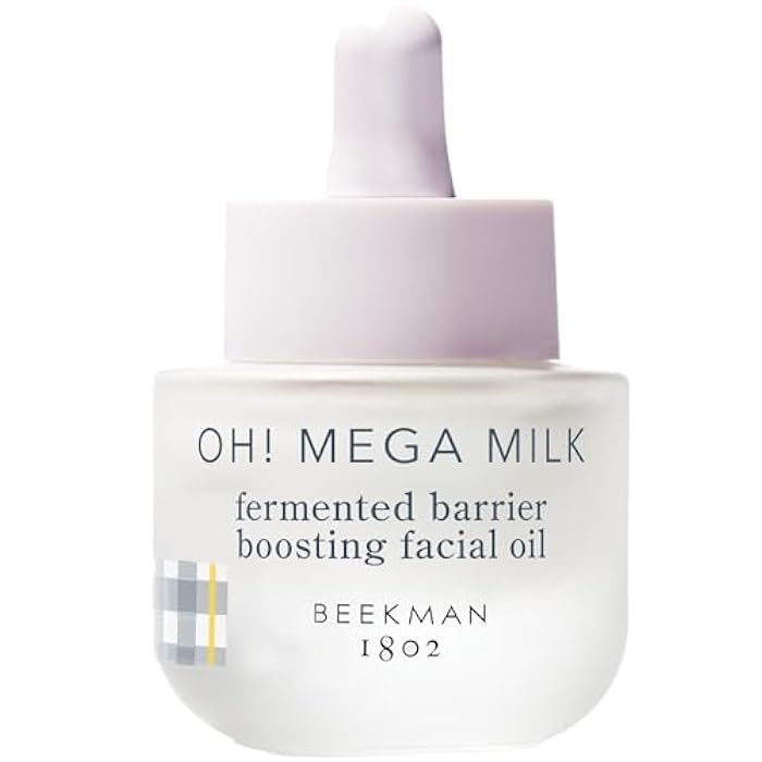 Beekman 1802 Oh! Mega Milky Facial Oil – Hydrating Vitamin C & Niacinamide Serum – Repairs Skin Barrier & Reduces Dark Spots – Fragrance Free, Sensitive Skin Safe – Packaging May Vary – 0.5 Fl Oz - Image 1