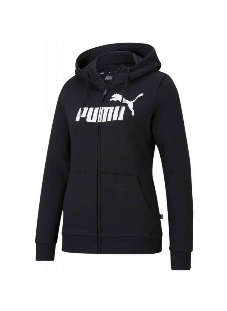 PUMA - Ess Logo Full-Zip Hoodie Fl  Black - Image 1