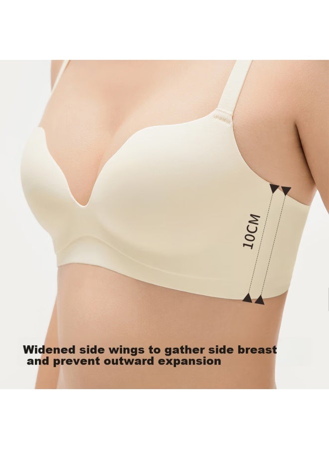 Secretworld Yuwen Style Women's Small Bust Push-up Anti-sagging Seamless Invisible Enlarging Bra - Image 4