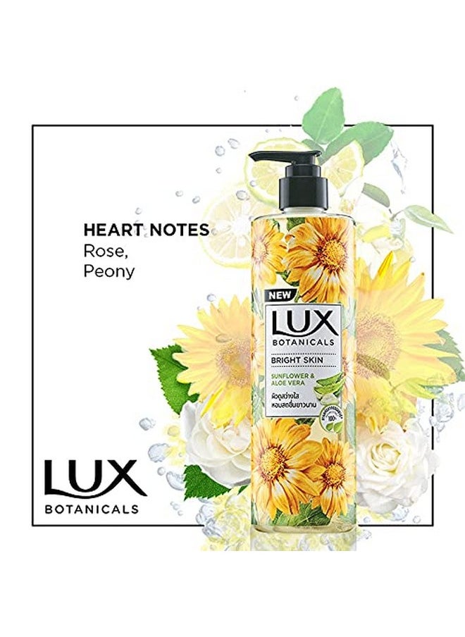 Lux - Botanicals Body Wash Sunflower & Aloe Vera Shower Gel For Women 100% Natural Extracts Gives Bright Skin Paraben Free 450 Ml - Image 1