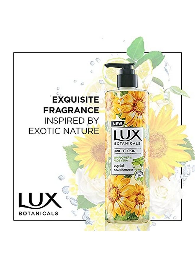 Lux - Botanicals Body Wash Sunflower & Aloe Vera Shower Gel For Women 100% Natural Extracts Gives Bright Skin Paraben Free 450 Ml - Image 1