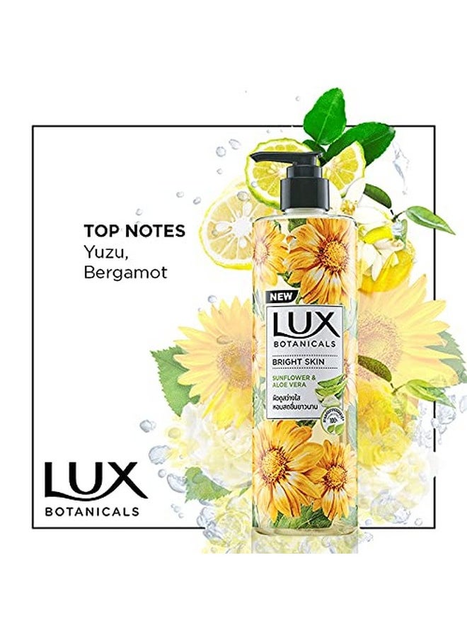 Lux - Botanicals Body Wash Sunflower & Aloe Vera Shower Gel For Women 100% Natural Extracts Gives Bright Skin Paraben Free 450 Ml - Image 1