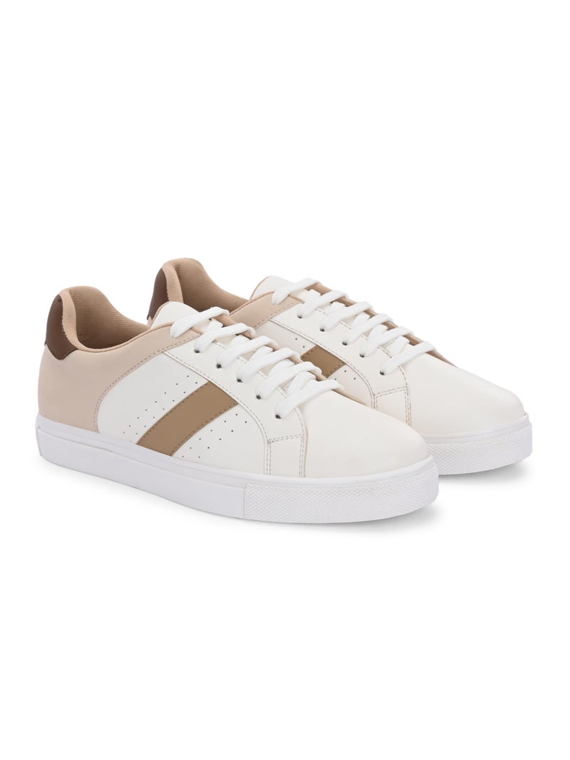 Centrino Womens Casual Shoes 7604-21_White-CHICKU - Image 3