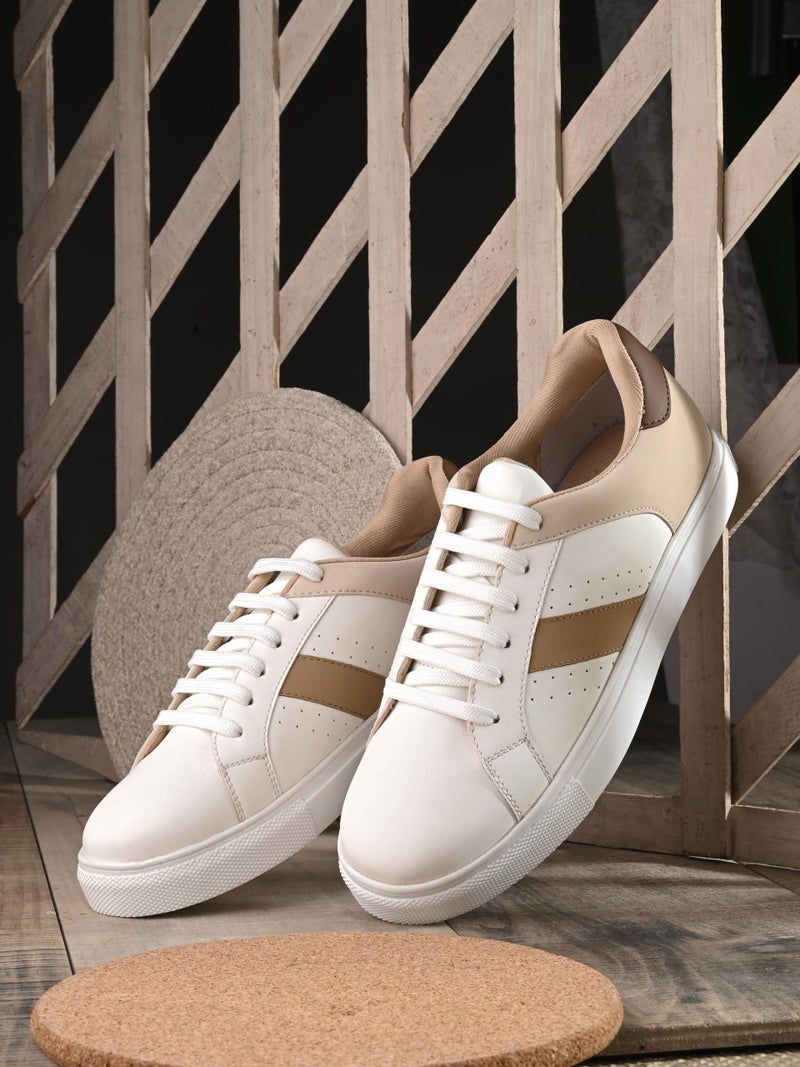 Centrino Womens Casual Shoes 7604-21_White-CHICKU - Image 2