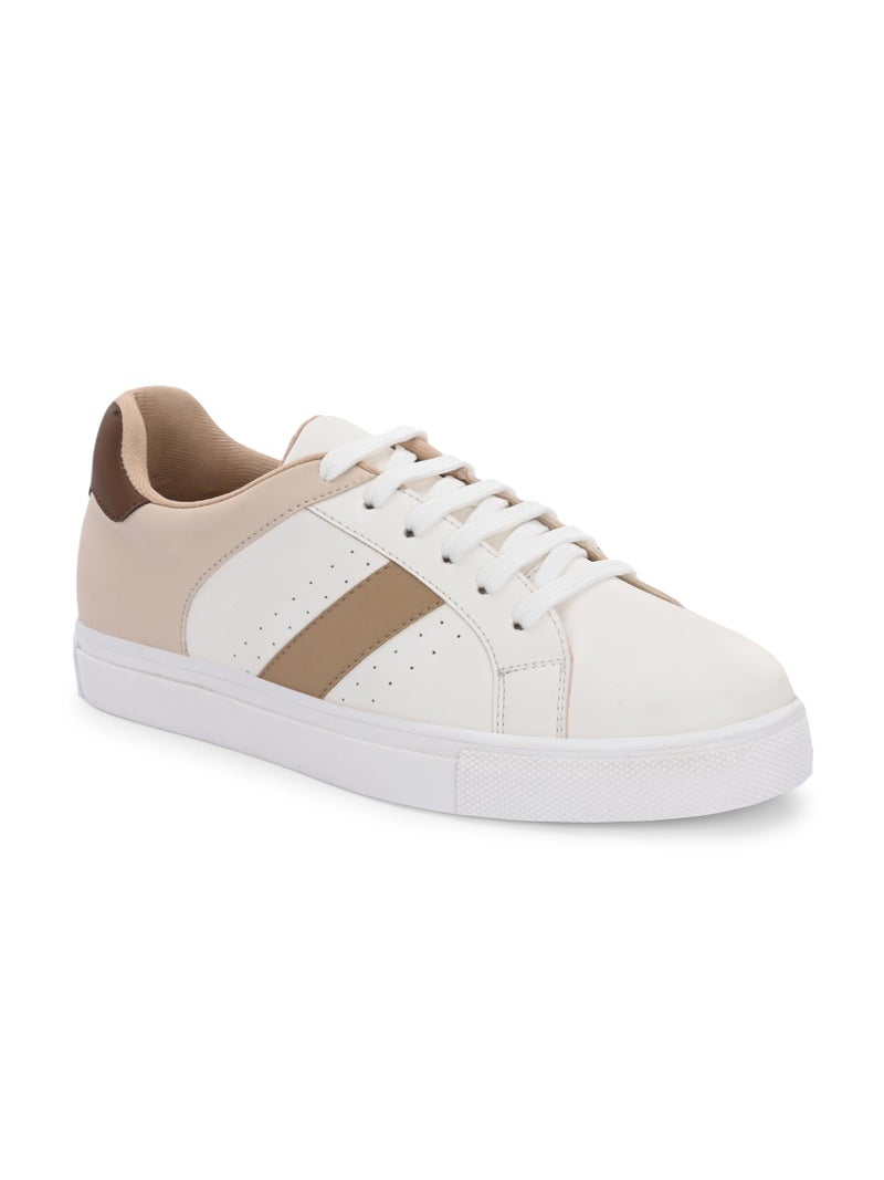 Centrino Womens Casual Shoes 7604-21_White-CHICKU - Image 1