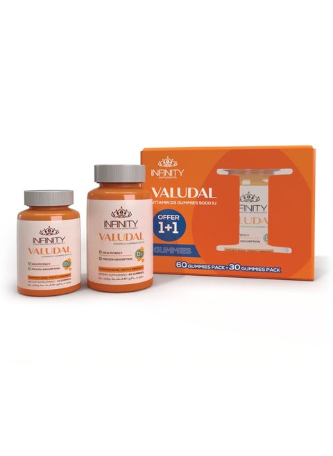 Valudal - 60+30 Gummies for vitamin D deficiency - Buy 1 Get 1 free