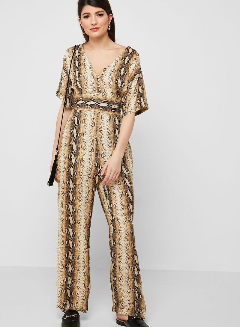 ELLA Snake Print Jumpsuit  - Image 4