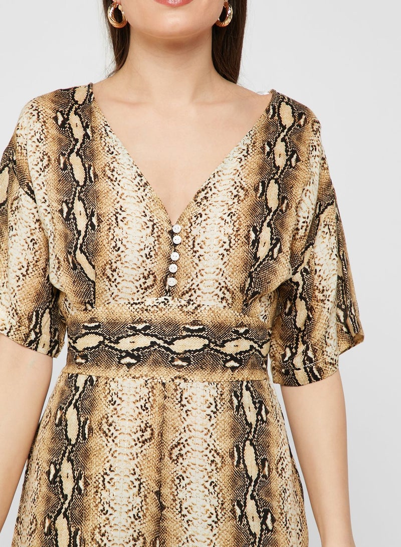 ELLA Snake Print Jumpsuit  - Image 3