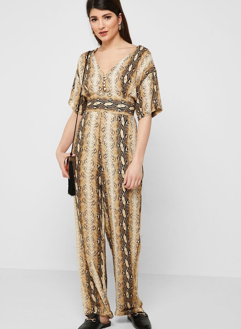 ELLA Snake Print Jumpsuit  - Image 1