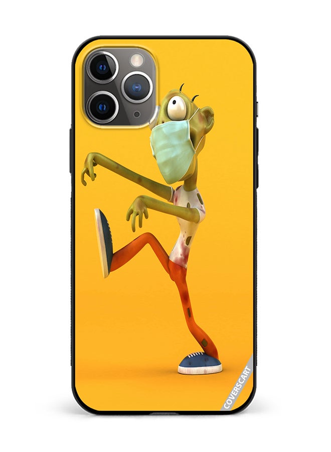 Protective Case Cover For Apple iPhone 11 Pro Covid Zombie Design Yellow