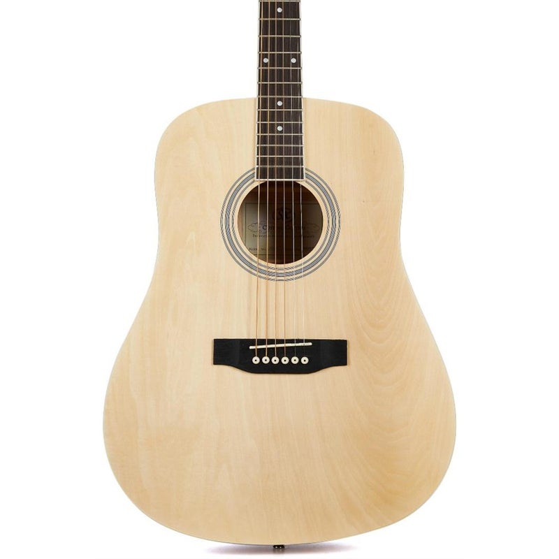 SX Guitar SD104G Dreadnought Acoustic - Gloss Natural - Image 1
