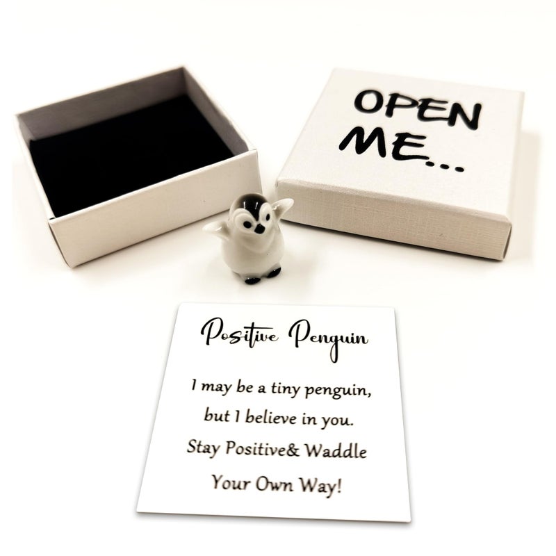 WENGIFT I Love You Penguin Pocket Hug Cute Matchbox Gift with Tiny Penguin I Love You Card for Boyfriend Girlfriend or Valentines Day Her or Him