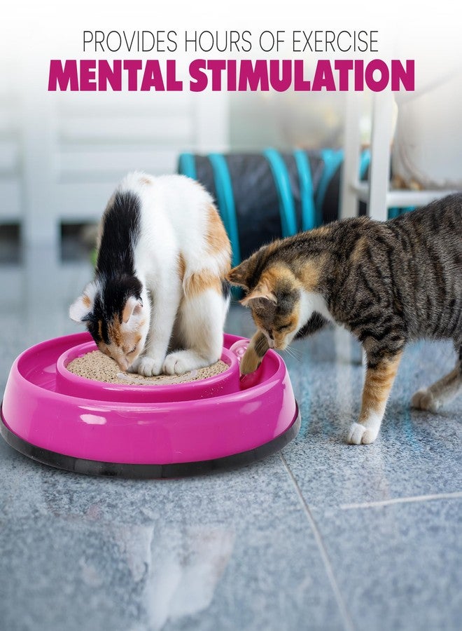 سبوت لعبة خدش القطط "سبوت روكين" - كرة مضيئة تفاعلية للقطط، وسادة خدش من الورق المقوى المموج مقاس 5 بوصات مع كيس من النعناع البري للعناية بمخالب القطط واللعب، قاعدة مطاطية مانعة للانزلاق، 10 بوصات، قطعة واحدة - Image 5