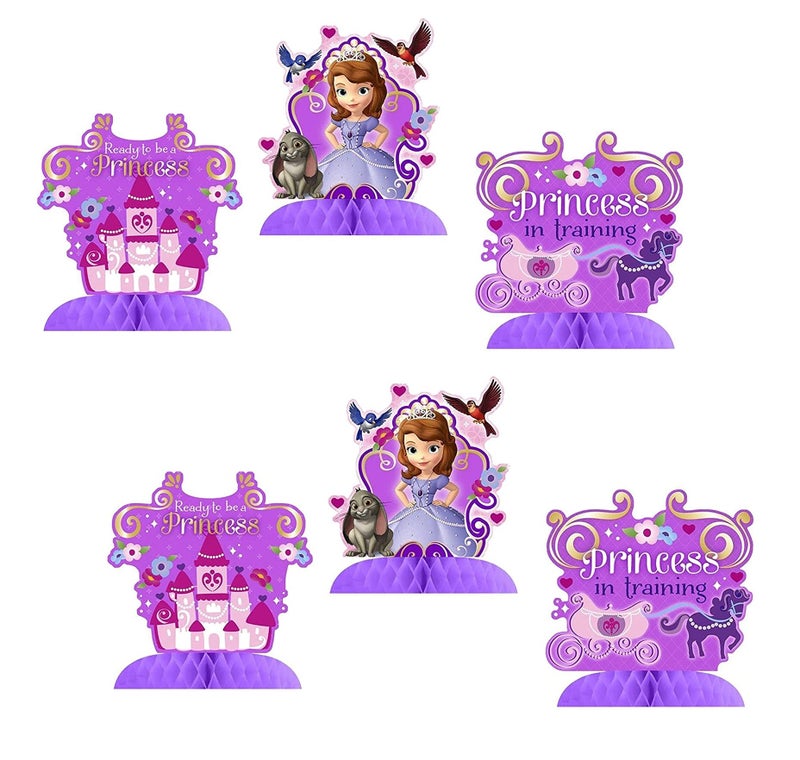 Unique Sofia The First Princess Birthday Party Supplies Decoration Bundle Includes 6 Mini Table Centerpieces - Image 1