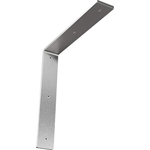 Ekena Millwork BKTM02X12X12HASS 2-Inch W x 12-Inch D x 12-Inch H Hamilton Bracket, Stainless Steel - Image 1