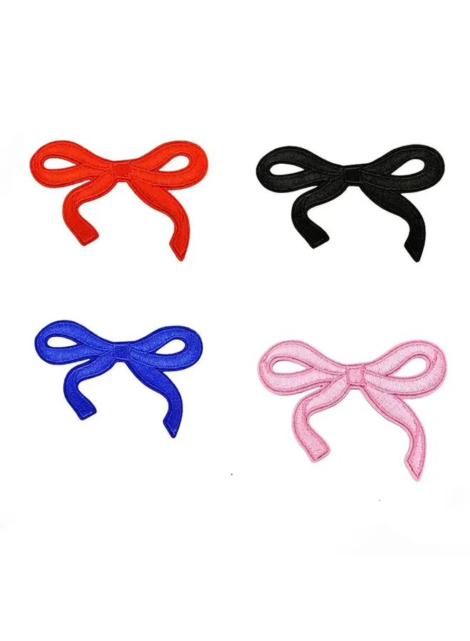 Red Iron On Patches 5pcs No Sew Colorful Appliques For DIY Clothing Bags Hats - Image 1