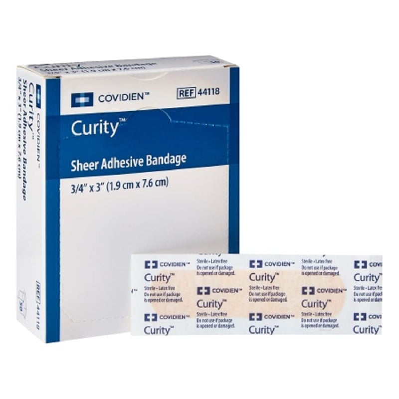 Covidien 44112 Curity Plastic Bandage 34 x 3 Size Pack of 50