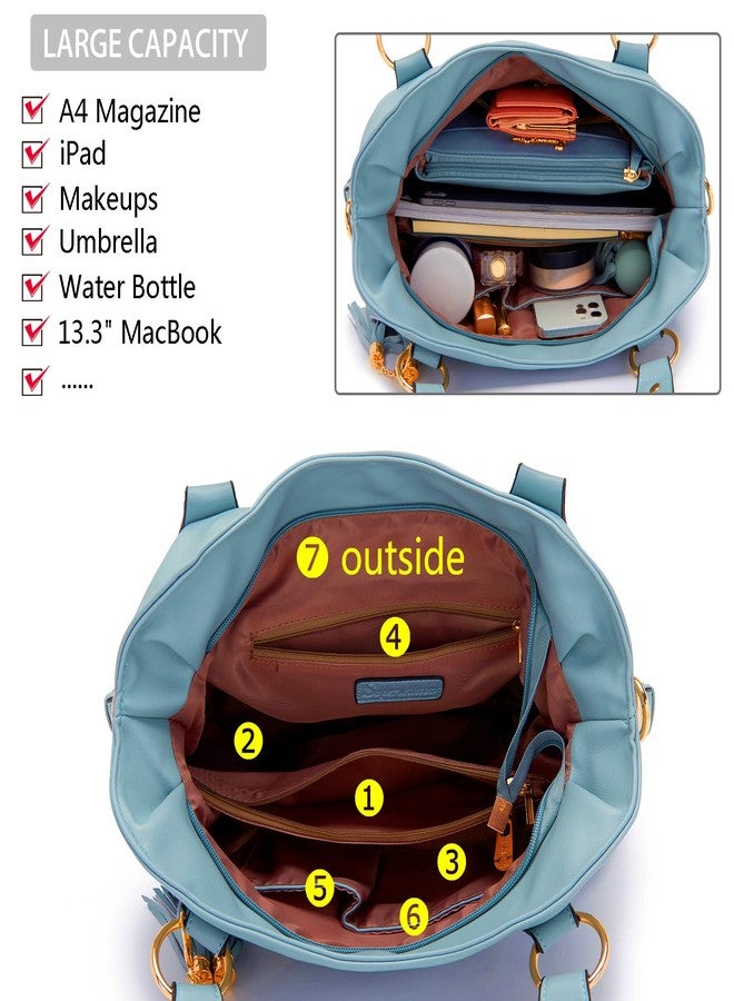 Soperwillton حقيبة يد سوبرويلتون للأزياء للنساء حقيبة كتف مقبض علوي حقيبة هوبو حقيبة توت مجموعة 4 قطع - Image 5