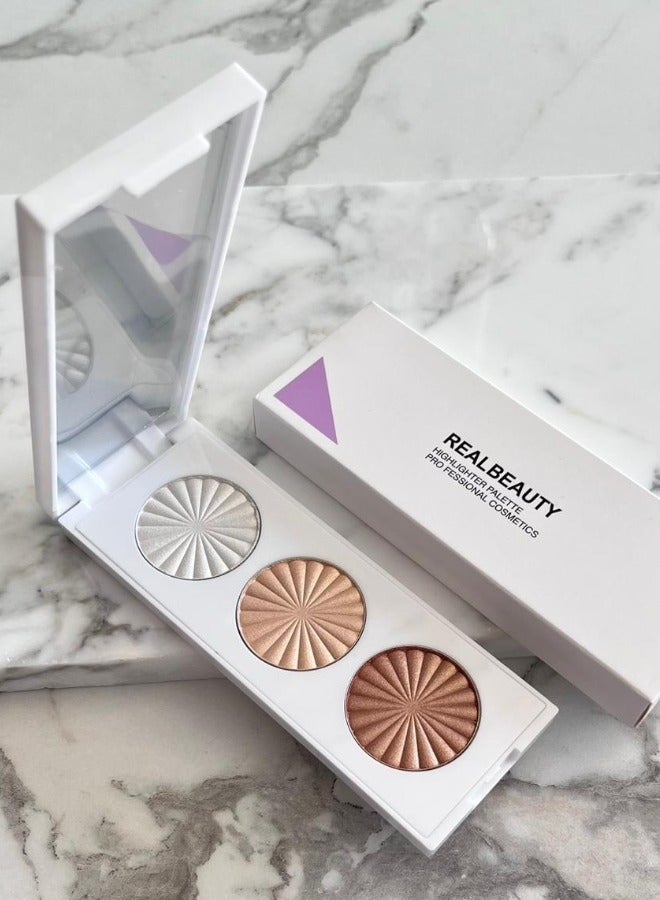 REALBEAUTY Real Beauty 3 color face highlighter  - Image 2