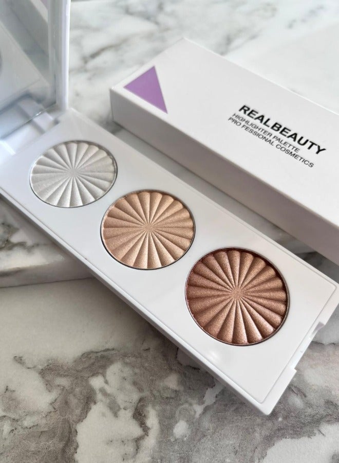 REALBEAUTY Real Beauty 3 color face highlighter  - Image 3