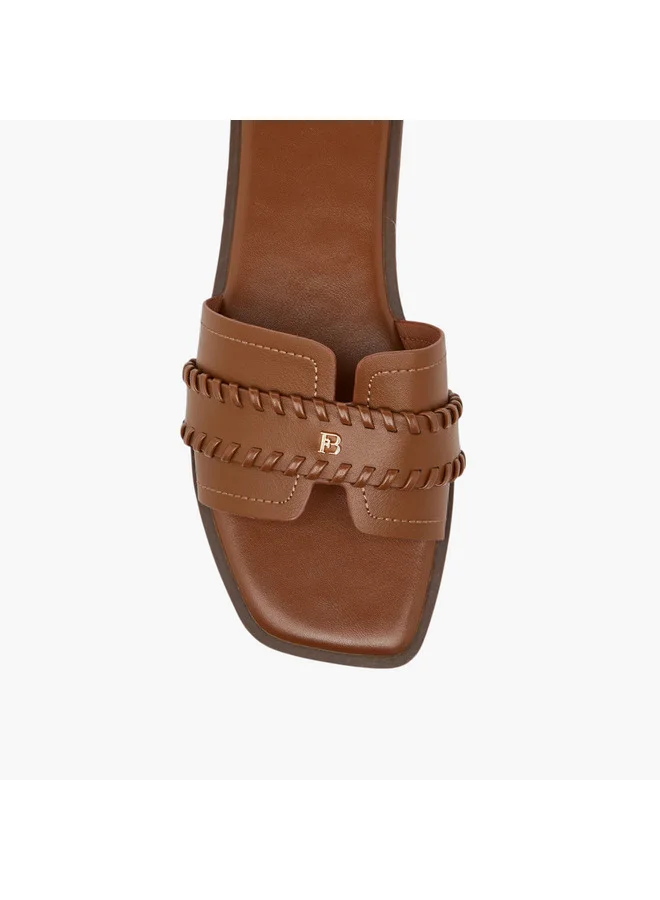 Flora Bella By Shoexpress Women Braid Detail Slip-On Flat Sandals