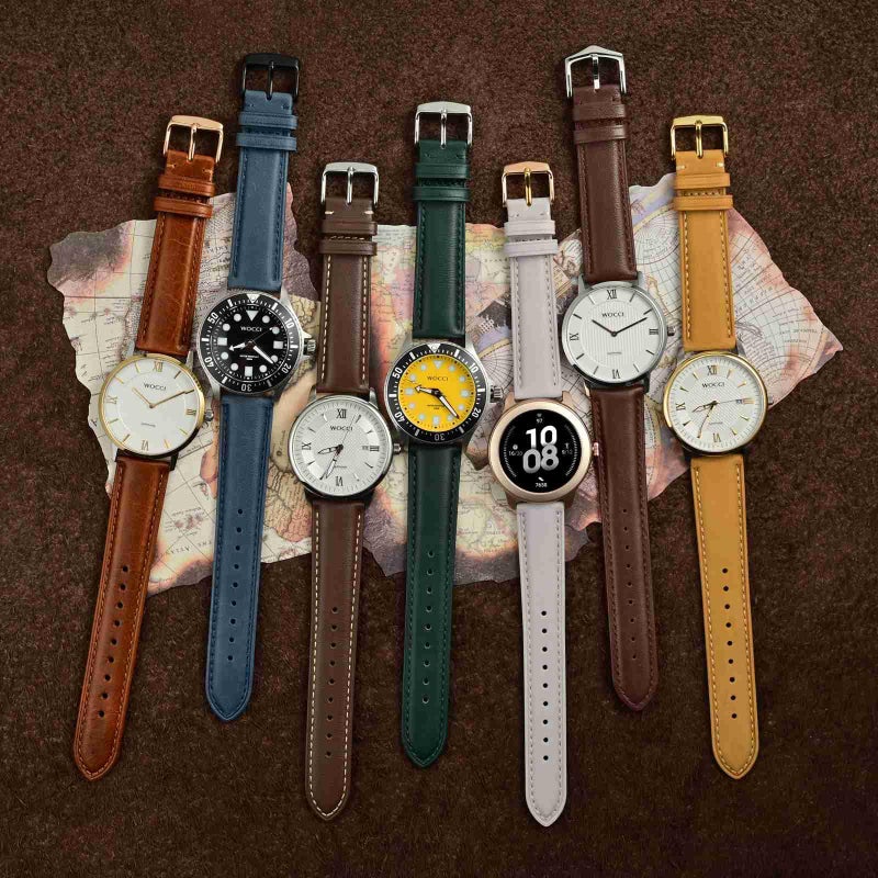 WOCCI 18mm Vintage Leather Watch Band for Men and Women, Silver Buckle (Dark Brown) - Image 5