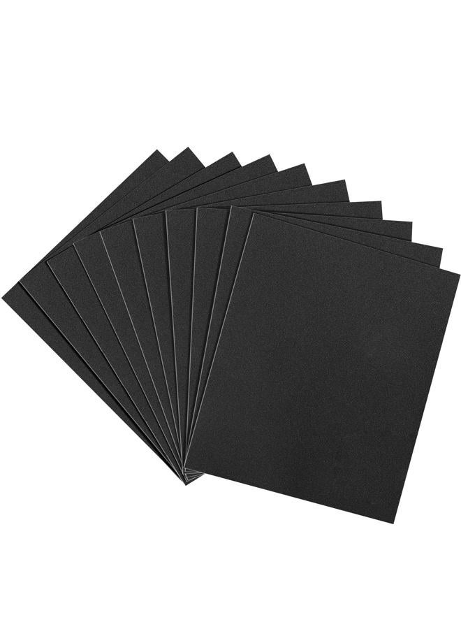 Shineboc 320 Grit Sandpaper, 9 x 11 Inch Wet Dry Sand Paper Hand Abrasive Sanding Sheets for Wood Metal Automotive Sanding and Polishing - 10 Sheets - Image 1