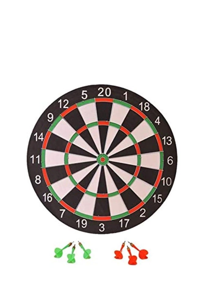 Generic Double-sided paper dart board game with 6pcs rocket tire darts