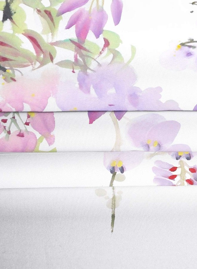 BECAN Floral Shower Curtain,Purple Wisteria Floral Polyester Fabric Waterproof Layer Thickening Shower Curtain 72X72Inches - Image 4