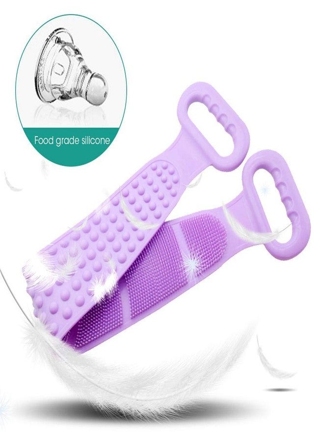 EBOFAB Bath Brush Silicone Body Back Scrubber Body Loofah Belt, Skin Deep Cleaning Massage Dead Skin Removal Bath Sponge, Exfoliating Belt Lathers Well (Multicolor) (Body - Image 5