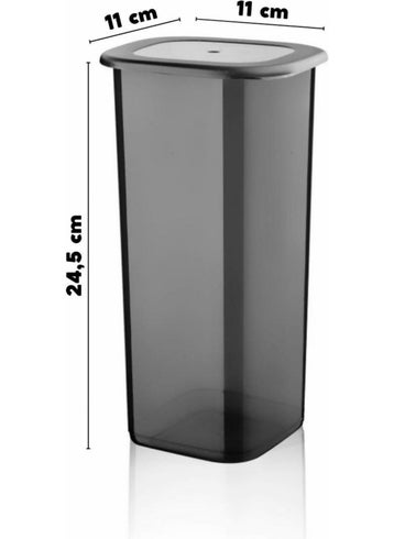 Nandy Home 12 قطعة 1750 مل حاويات تخزين اقتصادية غير قابلة للكسر أنثراسايت مع ملصق  - Image 4