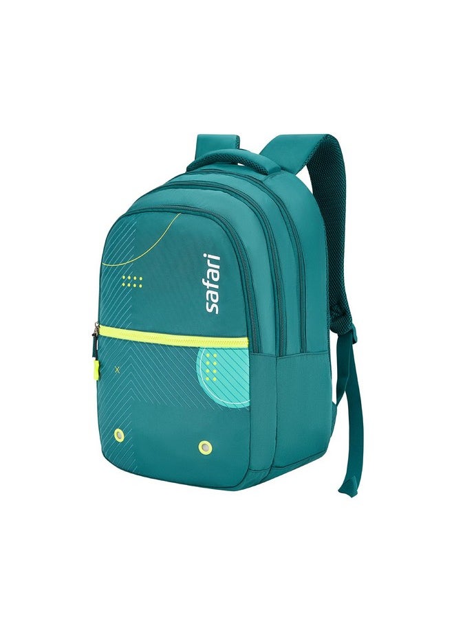 Safari Safari Casual Backpack 3 Compartments, Front Pocket, Bottle Holder, School Bags For Boys & Girls, College Bag For Women And Men, Ideal For School, College, Office & Travel,35 L, Teal 