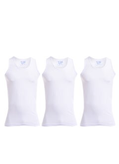 Bundle Of Three Breathable Cotton Undershirts - White
