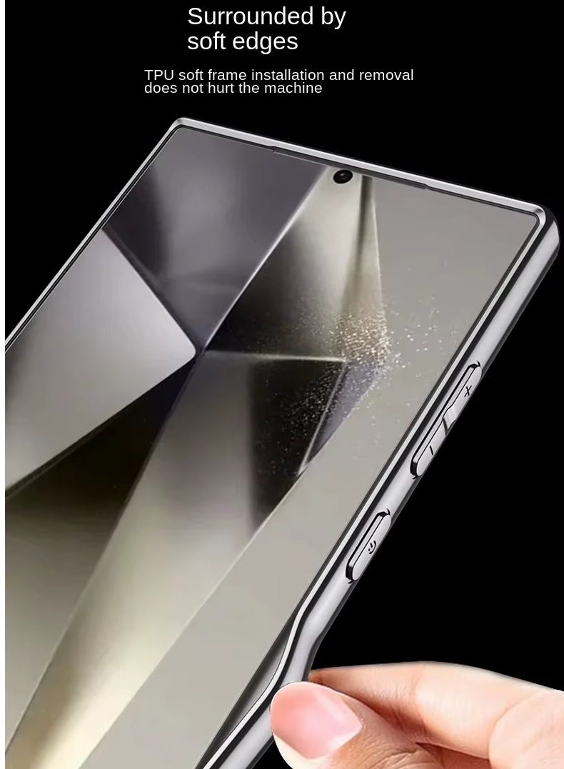 GKK Luxury Leather Case for Samsung Galaxy S25 Ultra (2025) ,Electroplated with Camera Protected and Pen Slot Design Support Wireless Charging - Pen Not Included  - Image 3