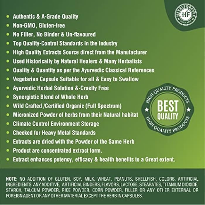 Herbsforever Gotu Kola (Centella Asiatica)-Extra Strength(10:1) Extract Equiv. to 4300 mg Leaves & Plant Powder Per Serving Support Cognitive,Memory Focus,Calm,Skin |60Veg Capsules|800mg|Adaptogen - Image 4
