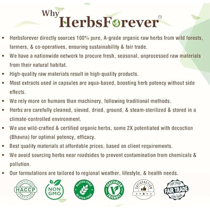 Herbsforever Gotu Kola (Centella Asiatica)-Extra Strength(10:1) Extract Equiv. to 4300 mg Leaves & Plant Powder Per Serving Support Cognitive,Memory Focus,Calm,Skin |60Veg Capsules|800mg|Adaptogen - Image 5
