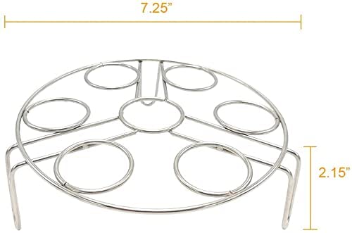 McMus McMus Egg Steamer Rack Stand Air Fryer Rack Stainless Steel Round Canning Rack Cooking Steaming Basket Multifunction Trivet Holders - Image 5