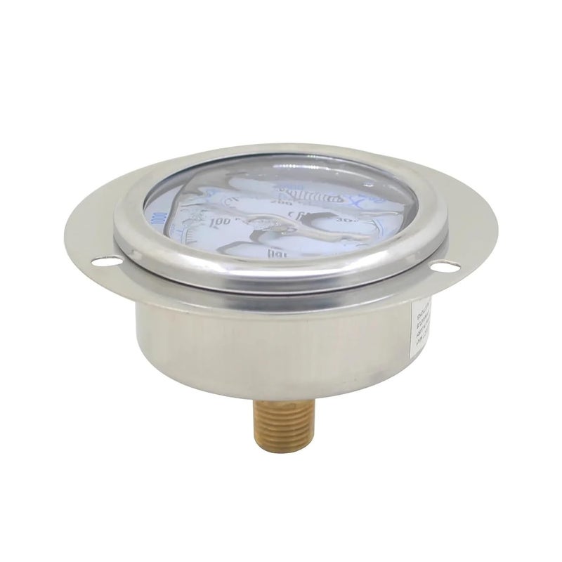 مقياس ضغط هيدروليكي رقمي محوري بحافة حزام، خيط M14*1.5، مقياس ضغط دقيق مع زيت 0.1 ميجا باسكال إلى 60 ميجا باسكال جوي فول (60 بار) - Image 3