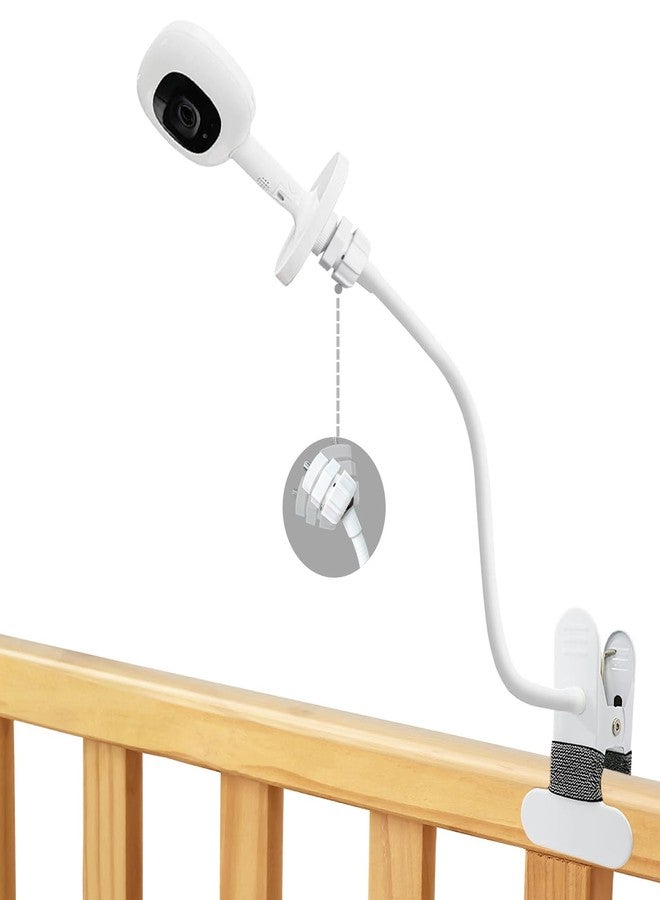 Derebir Baby Monitor Clip Mount Compatible with Nanit Pro & Flex Stand, Momcozy BM01/ BM03/ BM04, Babysense MaxView PRO-VBM55TX, 16 inches Flexible Crib Clamp Mount for Cameras with 1/4 Threaded Hole - Image 1