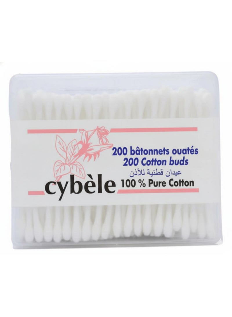 CYBELE 100% Pure Cotton Buds 200 Pcs