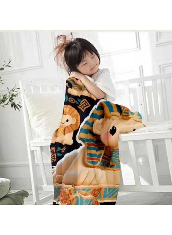 general Baby and children's cartoon flannel thin blanket (warm and comfortable, suitable for sleep, game use) 70cm*100cm