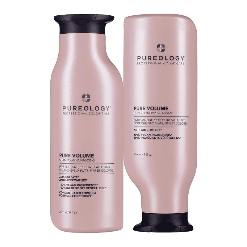 Pureology Pure Volume Shampoo and Conditioner Set - For Flat, Fine and Color-Treated Hair, Sulfate-Free - Image 1