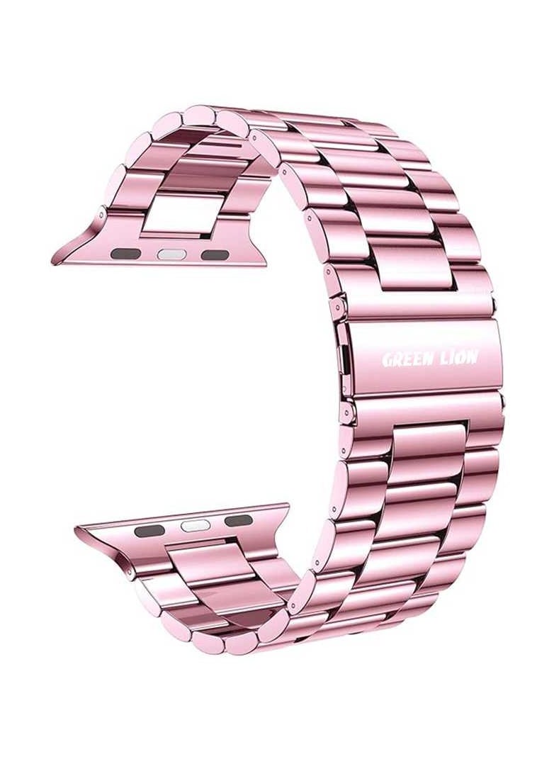 GREEN LION Green Lion Link Stainless Steel Watch Band 42/44/45/49MM - Rose Gold  - Image 1